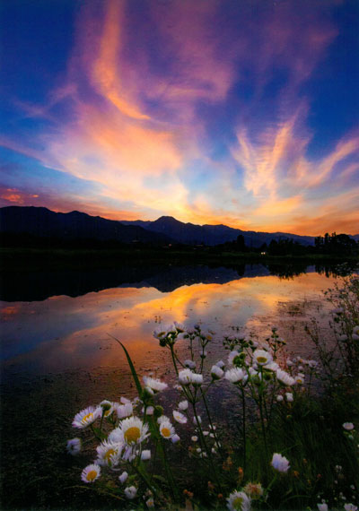 安曇野夕景